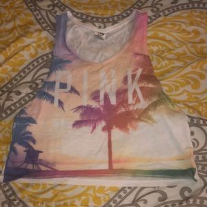 Vs pink cropped tank